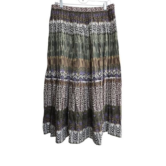 Phases Women’s Boho Print Elastic Waist Skirt – Size Large - Picture 1 of 5